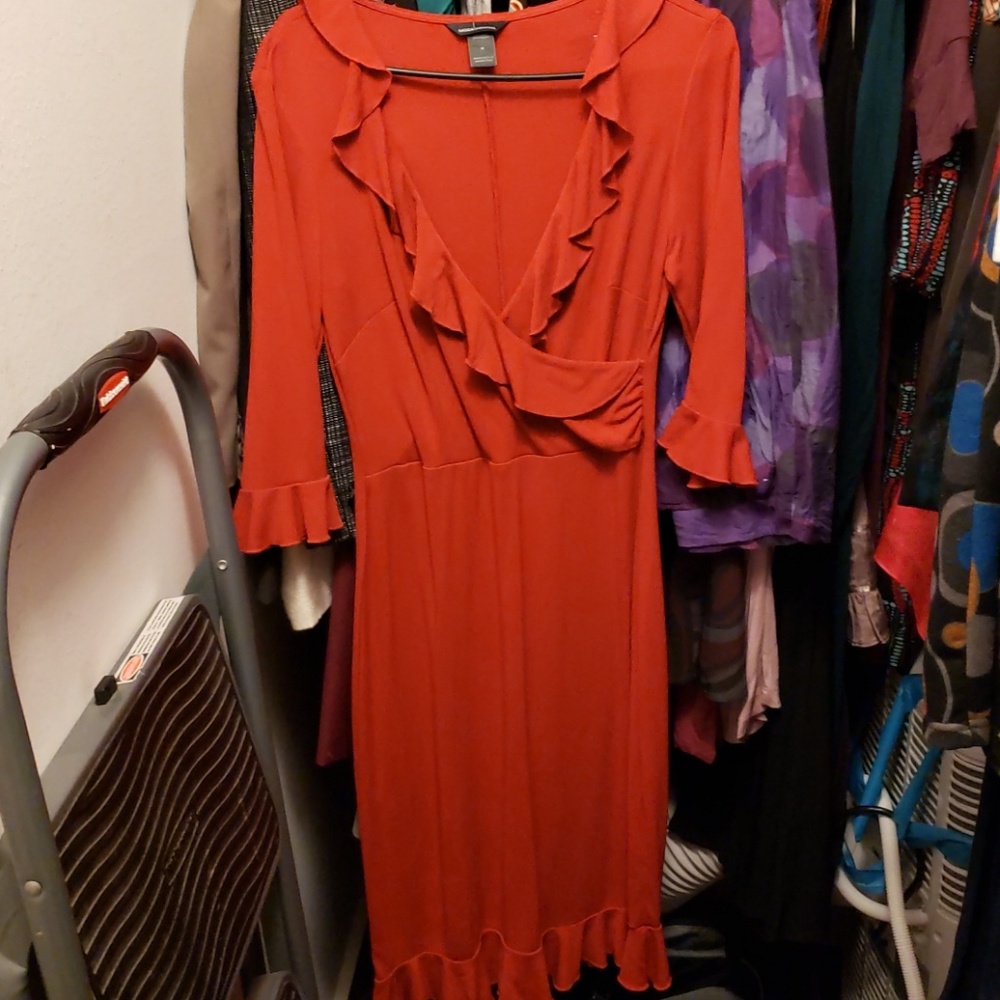 Flouncy red dress